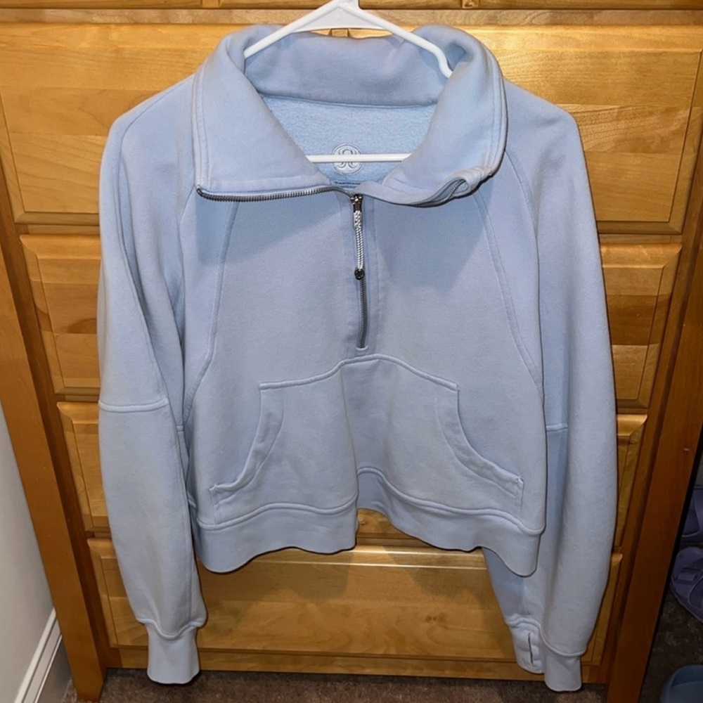 Lululemon Oversized Scuba Half-Zip Funnel *Blue Linen* Size M/L